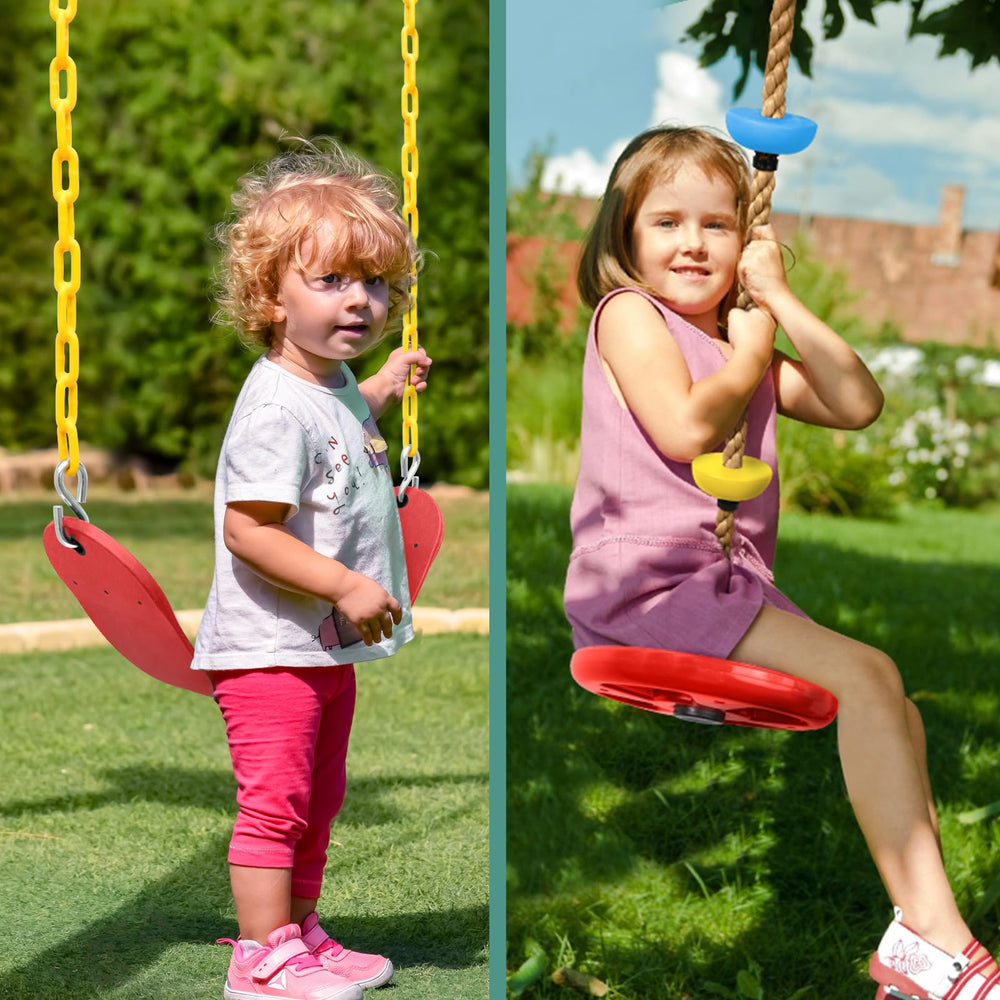 ZNCMRR family fun red swing for multi child play