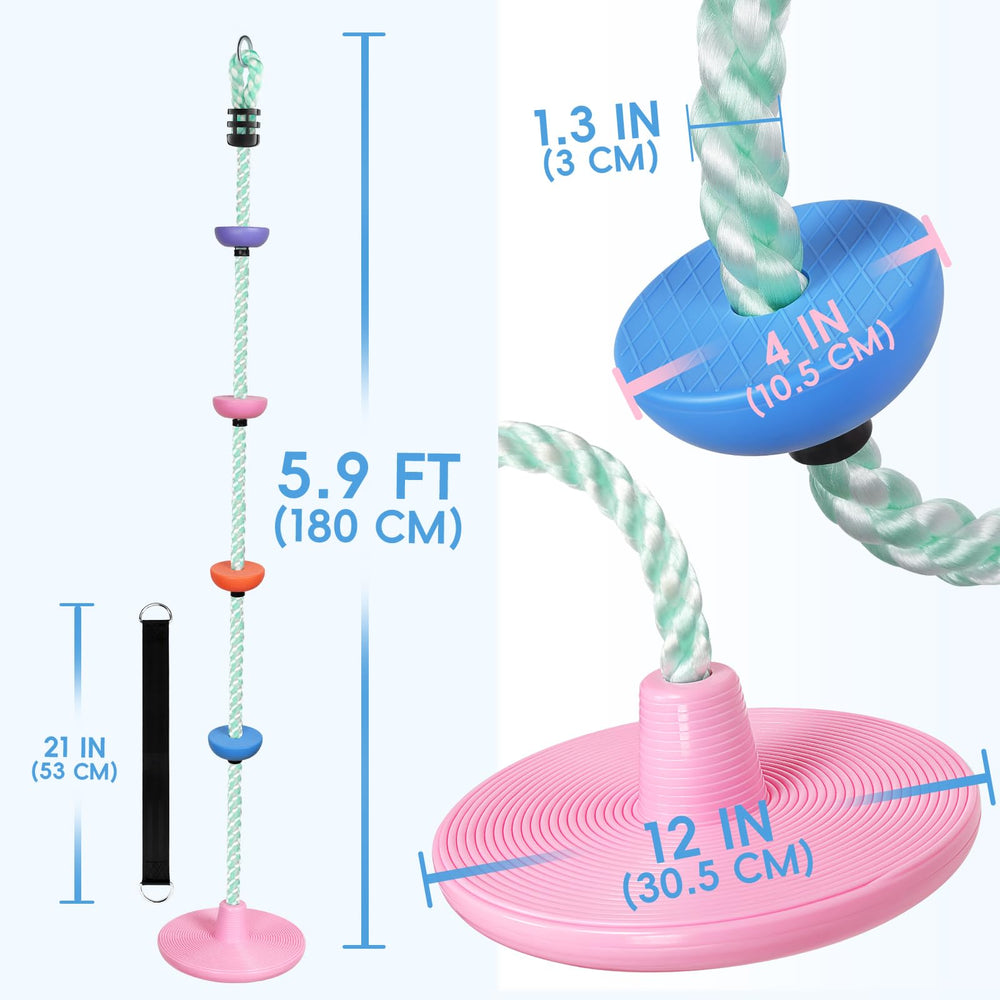 ZNCMRR child enjoys outdoor play on candy-pink swing.