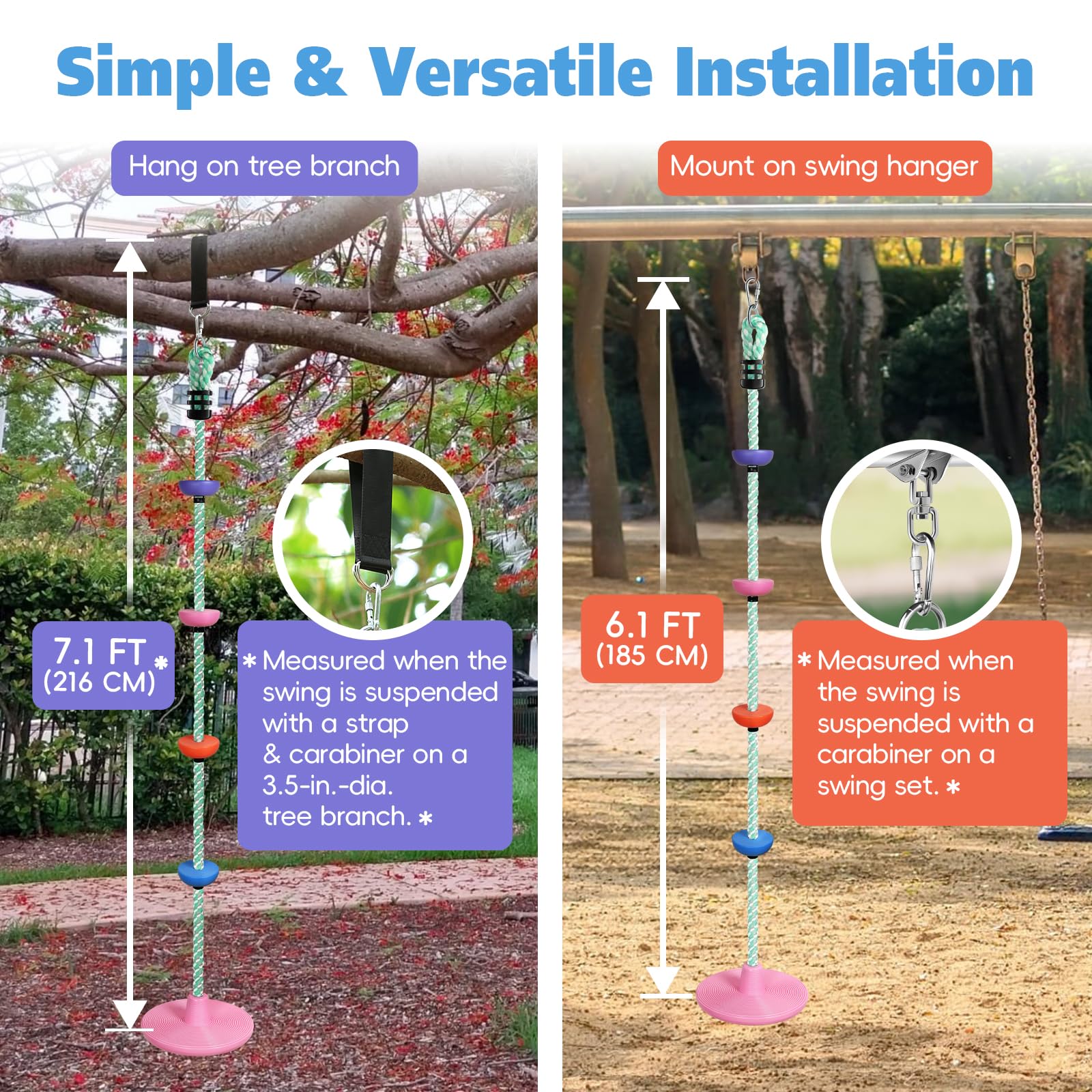 ZNCMRR sturdy tree-branch attachment for reliable outdoor use.