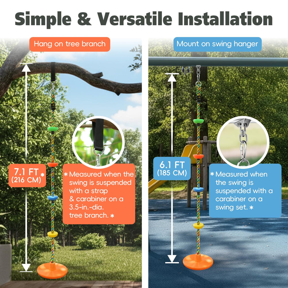 ZNCMRR backyard setup highlights flexible tree or frame mounting.