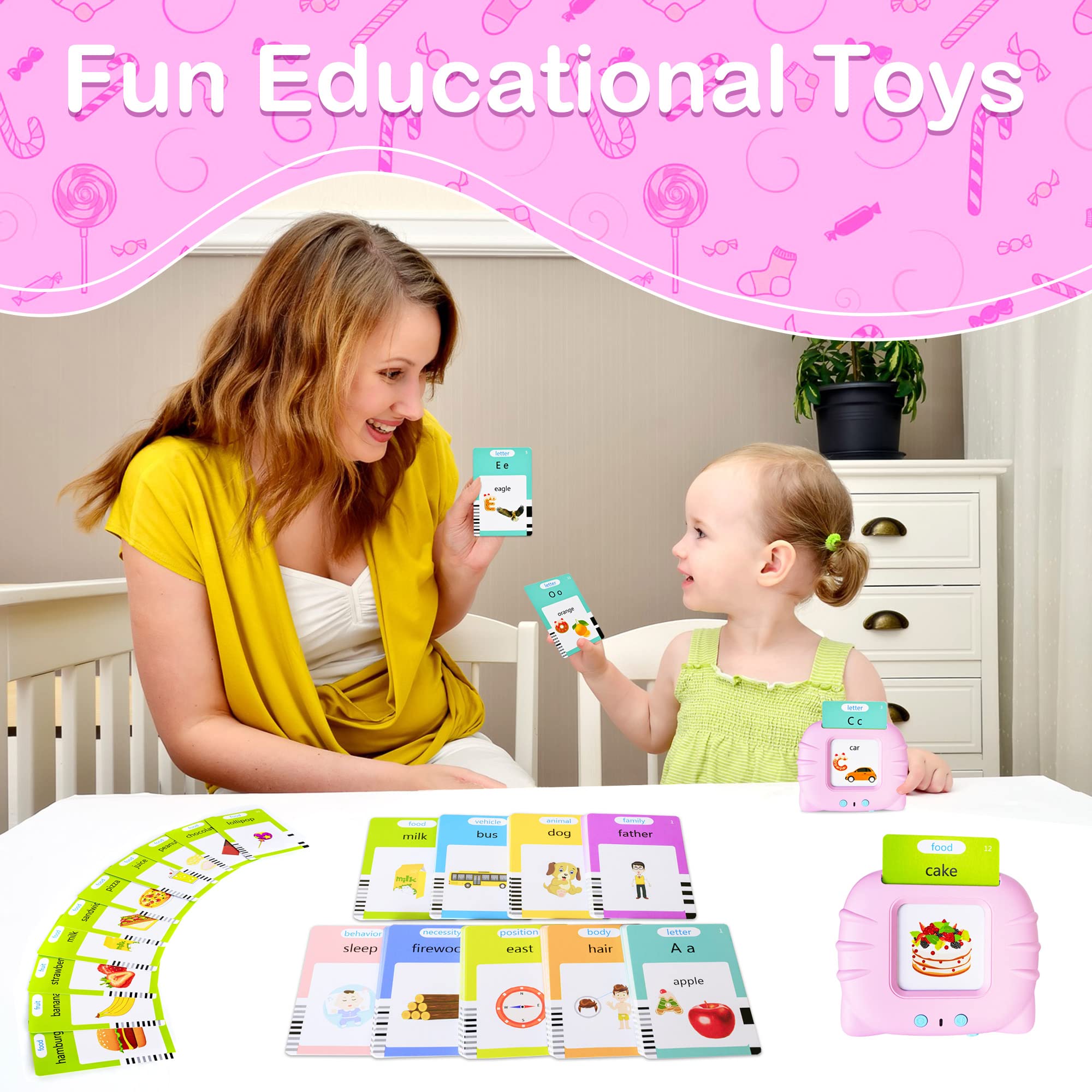 ZNZ 510 Talking Flash Cards are lightweight and portable for learning anywhere.