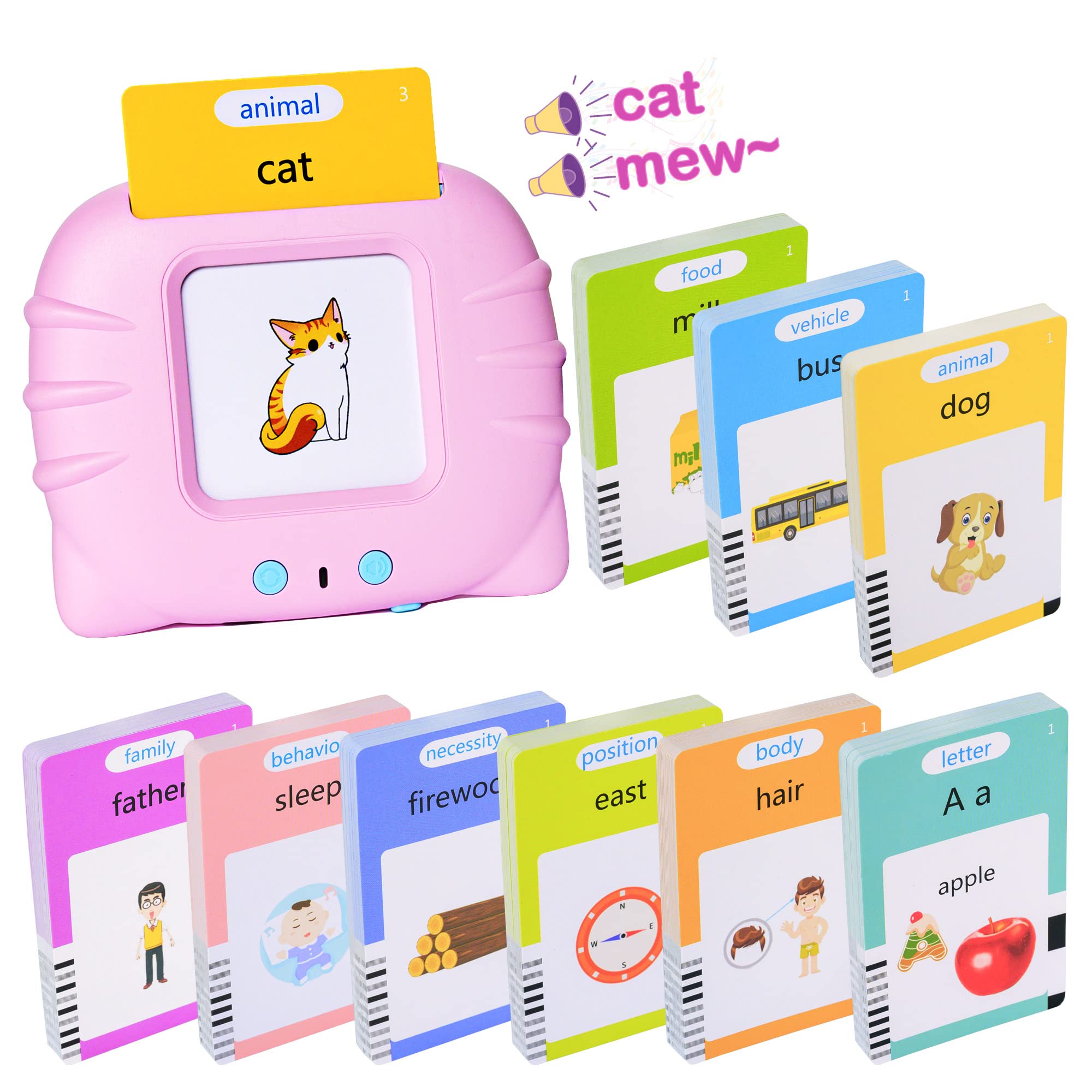 ZNZ 510 Talking Flash Cards reader pronounces words for engaging practice.