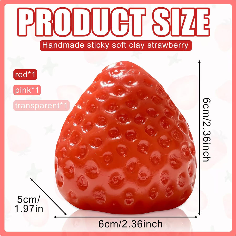 Zoacrn strawberry squishies closeup texture reveals soft squeezable surface