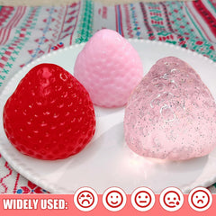 Zoacrn strawberry squishies opp bag storage easy carry and reuse