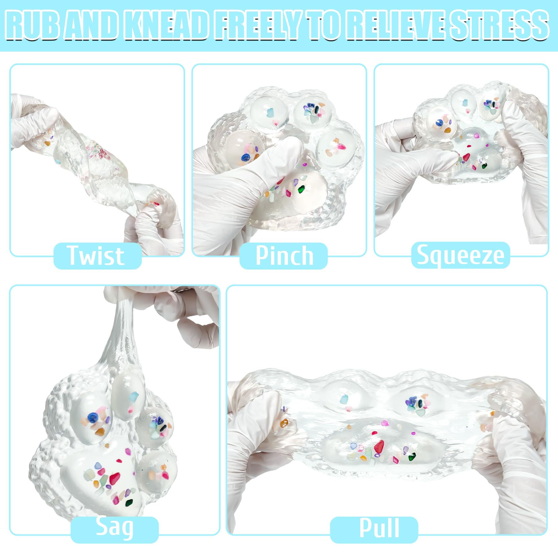 Zoacrn Cat Paw with colorful interior stones for tactile fun