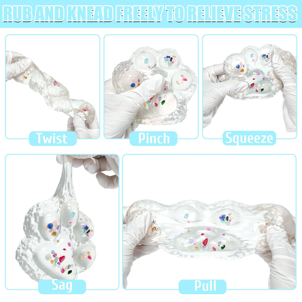 Zoacrn Cat Paw with colorful interior stones for tactile fun