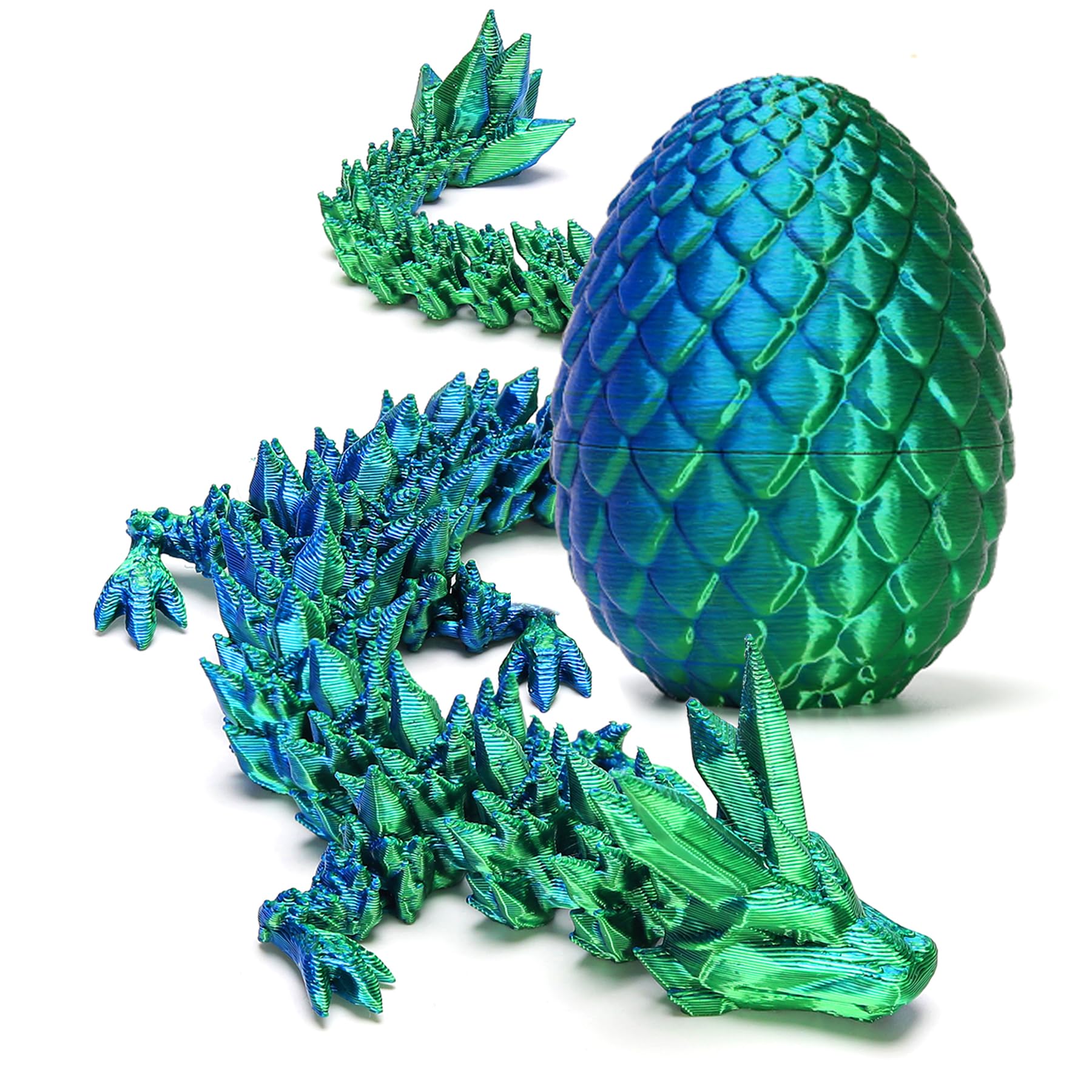 Zobetro dragon egg surprise in green, crystal dragon visible for engaging desk display.