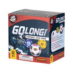 Zobmondo GoLong dice set for fast football fun during family game night.