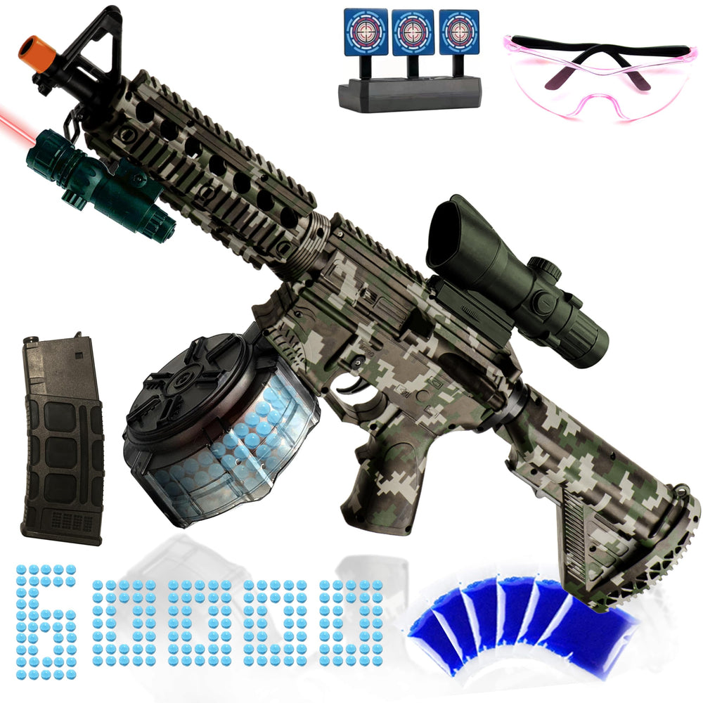 ZoffyFabrizio M416 gel splat blaster with goggles for fast, safe outdoor play.