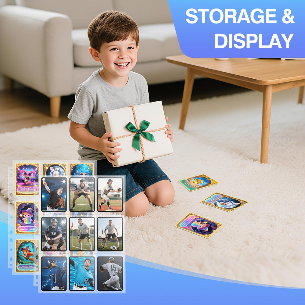 Zofly clear pockets display cards neatly in a binder for quick viewing