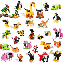 Zofunny 30-packs building blocks bulk with colorful mini animals ready for party prizes.