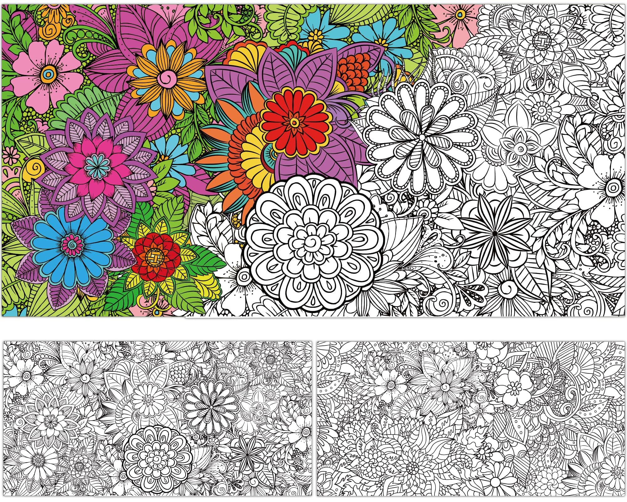 ZOIIWA jumbo mandala posters for wall display and large-area coloring.