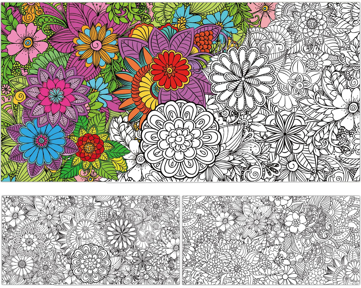 ZOIIWA jumbo mandala posters for wall display and large-area coloring.