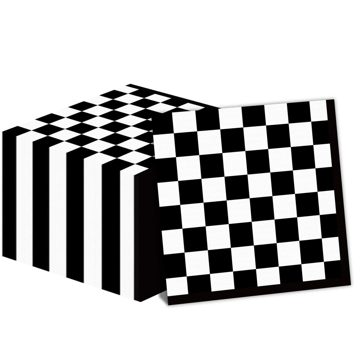 ZOIIWA checkered napkins 50-pack ready for quick cleanups at parties.