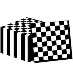 ZOIIWA checkered napkins 50-pack ready for quick cleanups at parties.