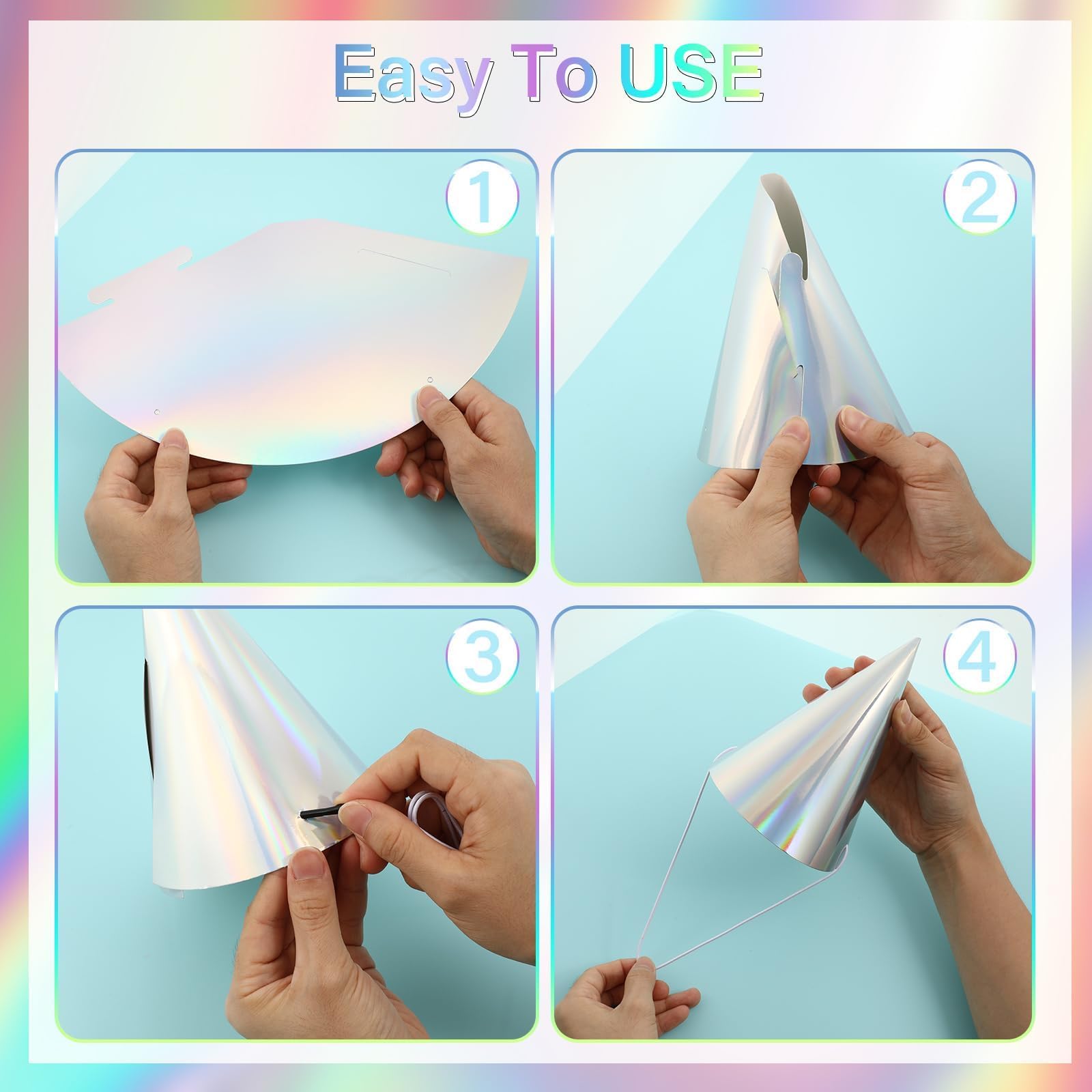 ZOIIWA cone hats held in hand showing comfortable fit for most heads.