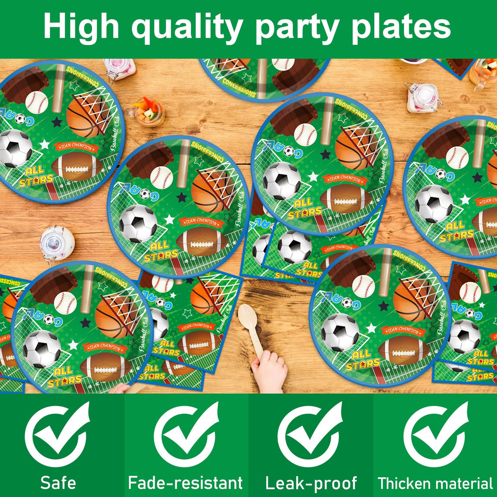 ZOIIWA sports party setup display ready for birthday or baby shower.