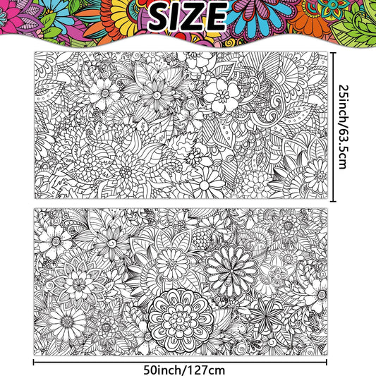 ZOIIWA spring flower mandala designs invite calming coloring sessions for kids and adults.
