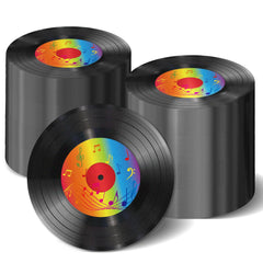 ZOIIWA vinyl record napkins with record pattern for retro party ambiance.