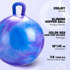 ZOOJOY hopper-ball-thickened-materials: durable design for active jumping sessions.