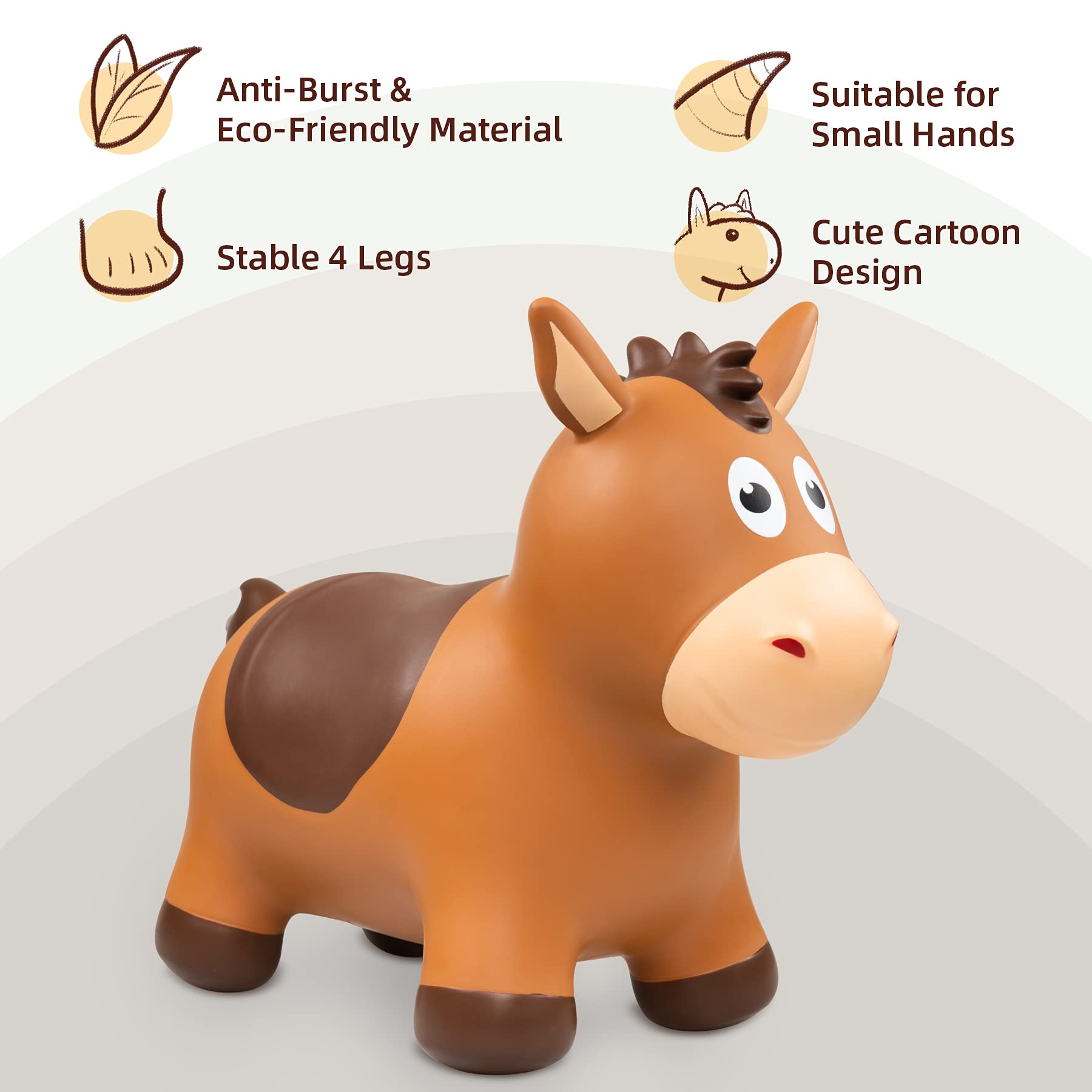 ZOOJOY outdoor indoor play horse for versatile family fun.