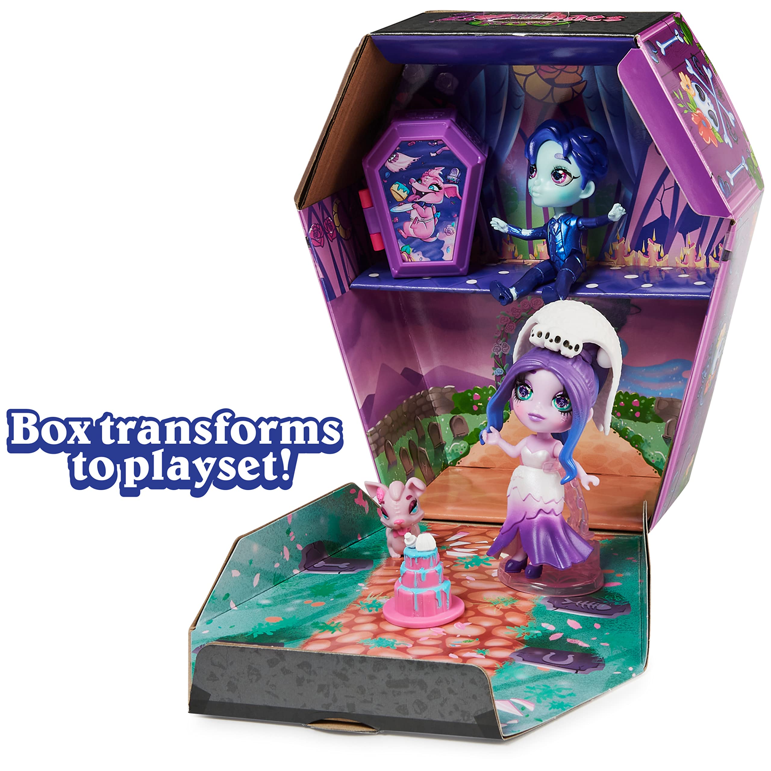 Zombaes Forever doll stands for display and posing during play.
