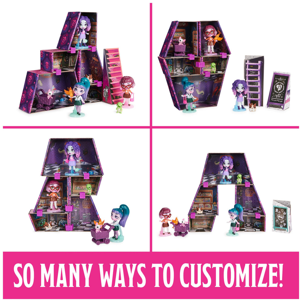 Zombaes Forever three doll stands showcase display after playtime.