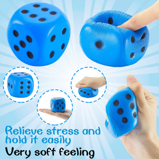 Zomiboo blue foam dice 2.3 inch for portable party games.