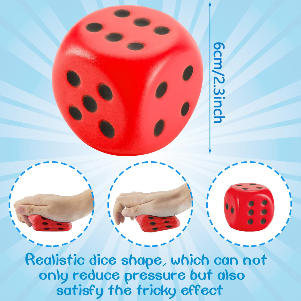 Zomiboo handhold-friendly foam dice with soft touch.