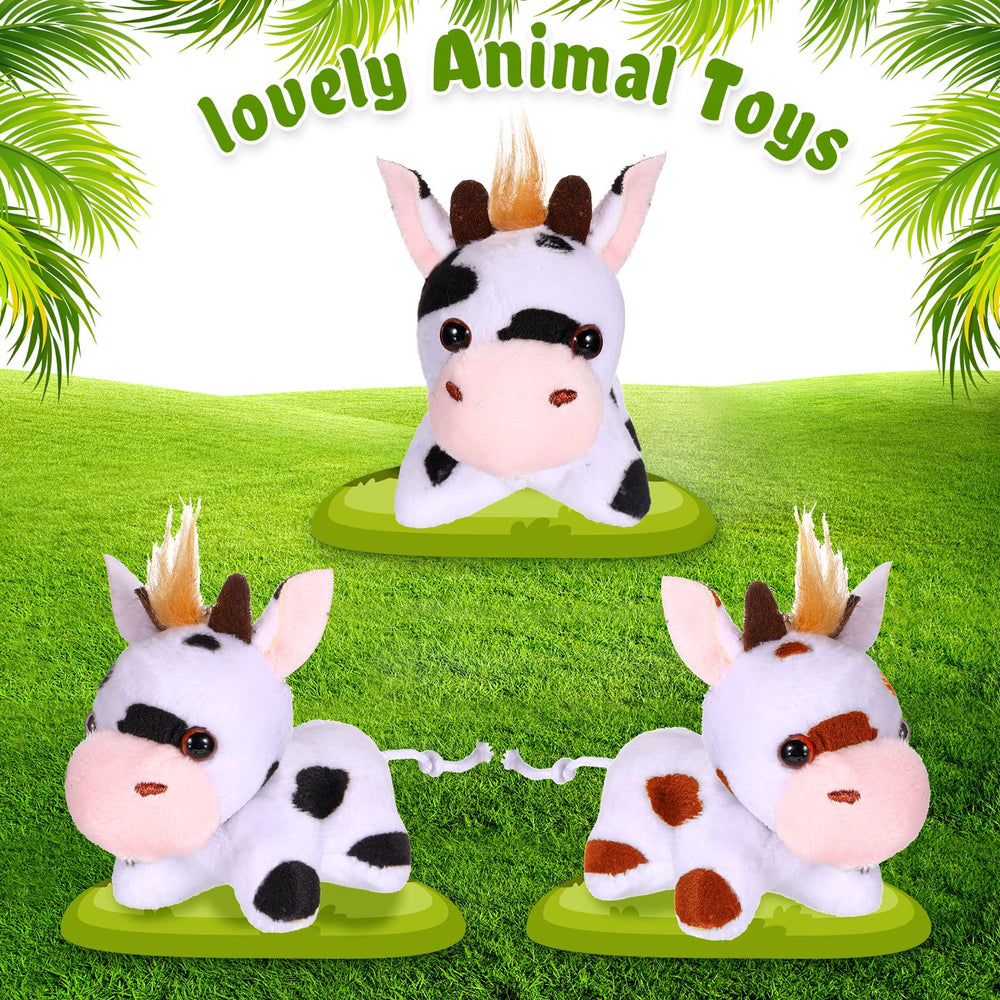 Zomiboo plush cow keychain with detachable chain for bags.