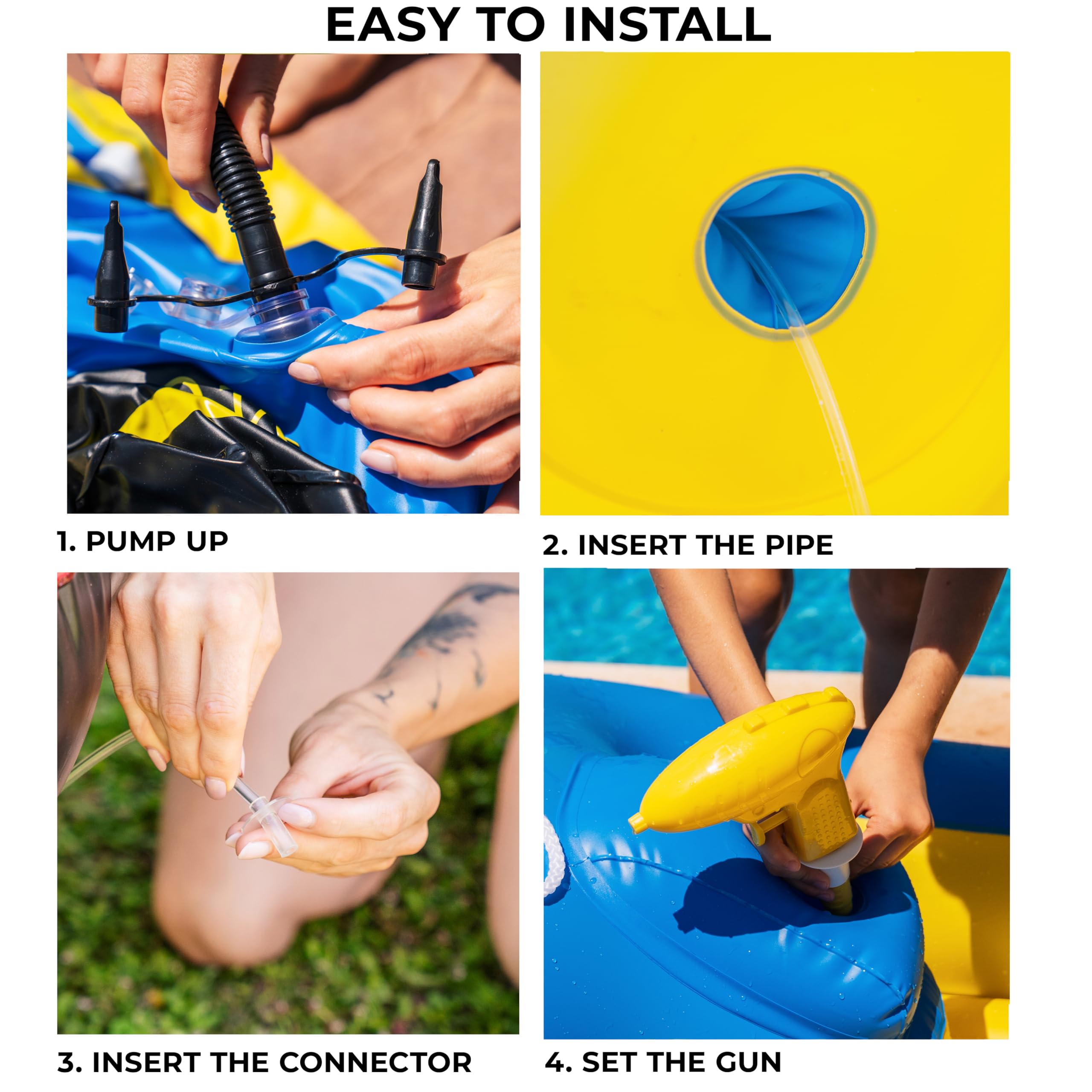 Zone Tech Harbor Master heavy-duty air chamber inflates in minutes.