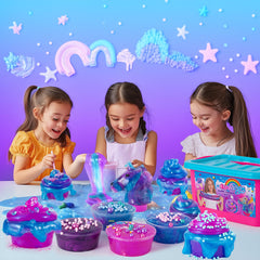 ZOnFRTO galaxy slime with starry swirls sparks imaginative color mixing.