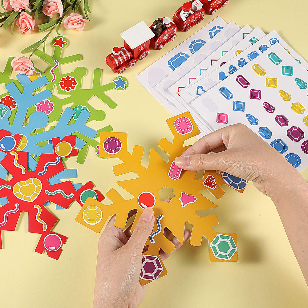 Classroom or party activity with Zonon snowflake kit and kids