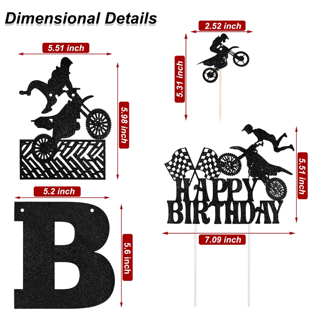 Zonon motocross cake topper creates a bold dessert centerpiece