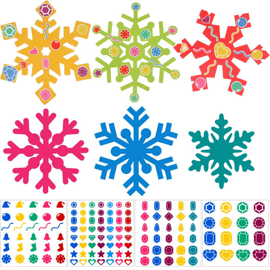 Zonon snowflake craft kit with bright colors for festive hanging ornaments