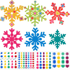 Zonon snowflake craft kit with bright colors for festive hanging ornaments