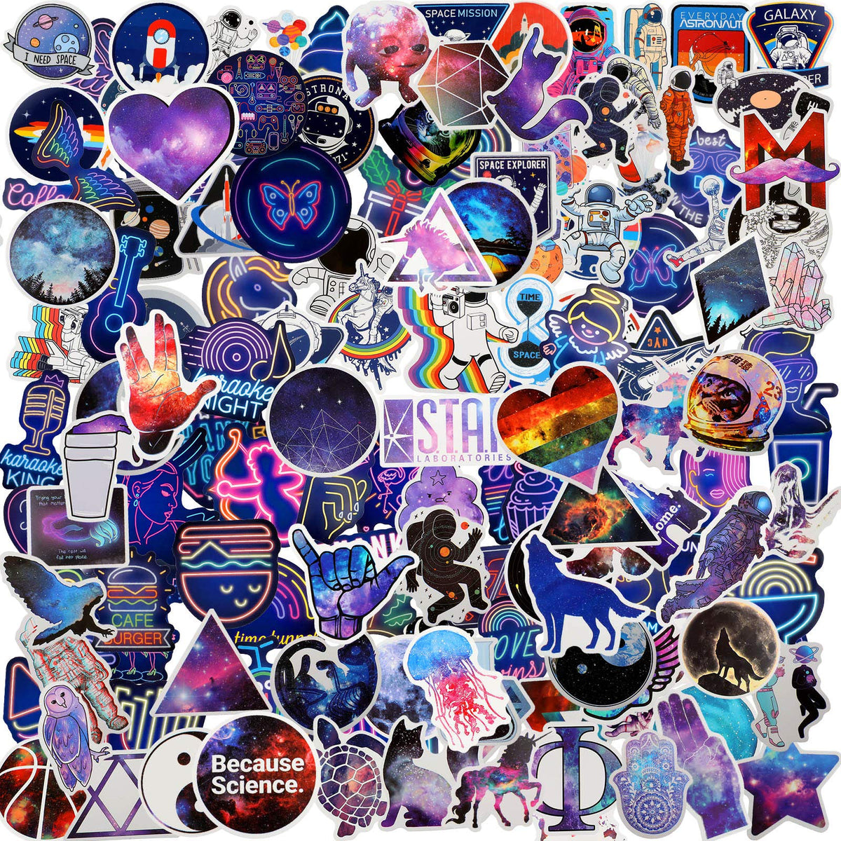 Zonon Space Galaxy stickers on a laptop add personal style and durability.