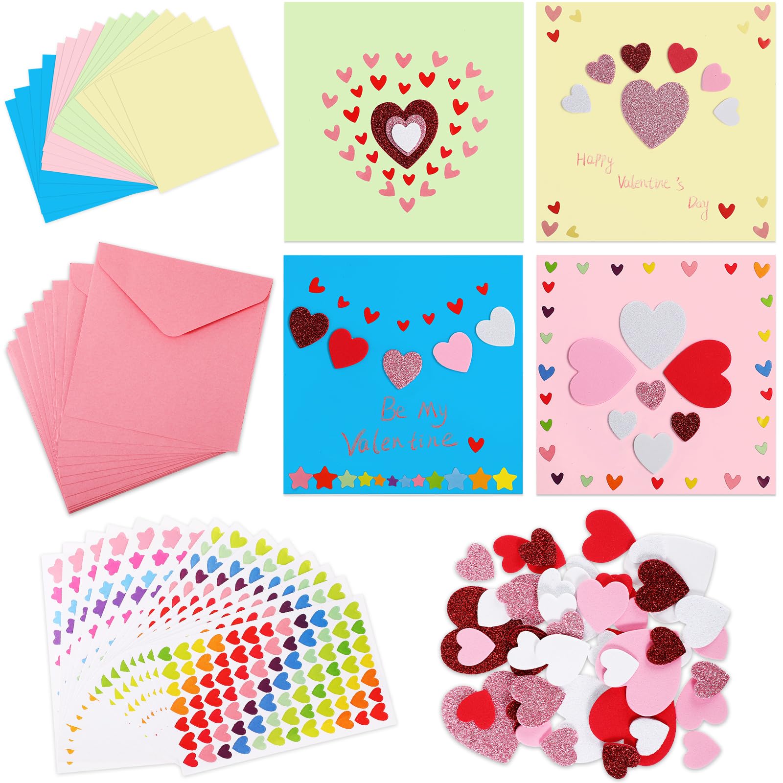 Zonon Valentines kit blank cards ready for personalized messages