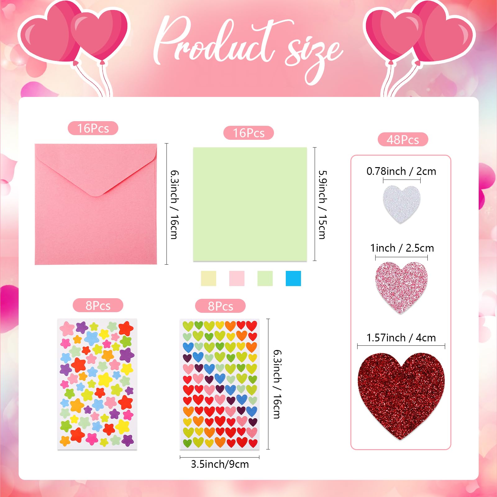 Zonon Valentines kit envelopes for easy card presentation