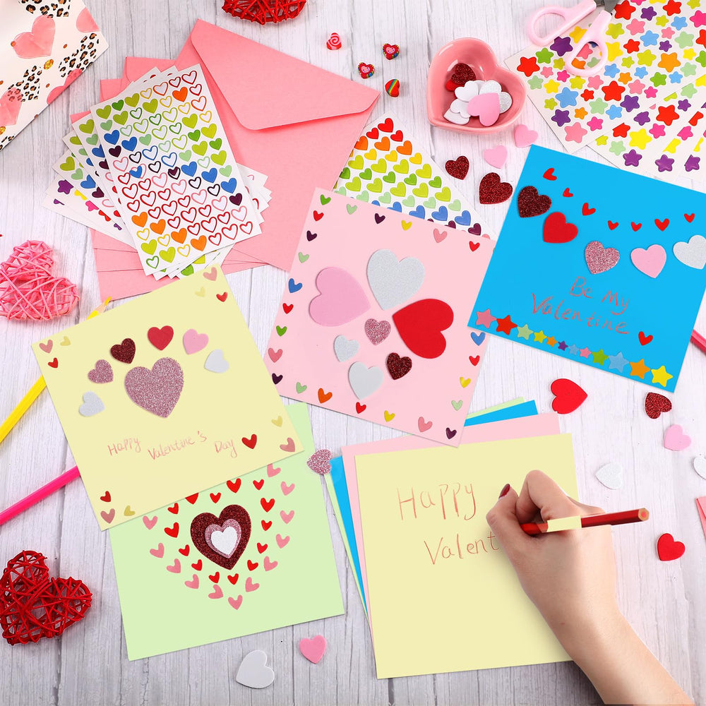 Zonon foam heart medium stickers for lively valentines decorations