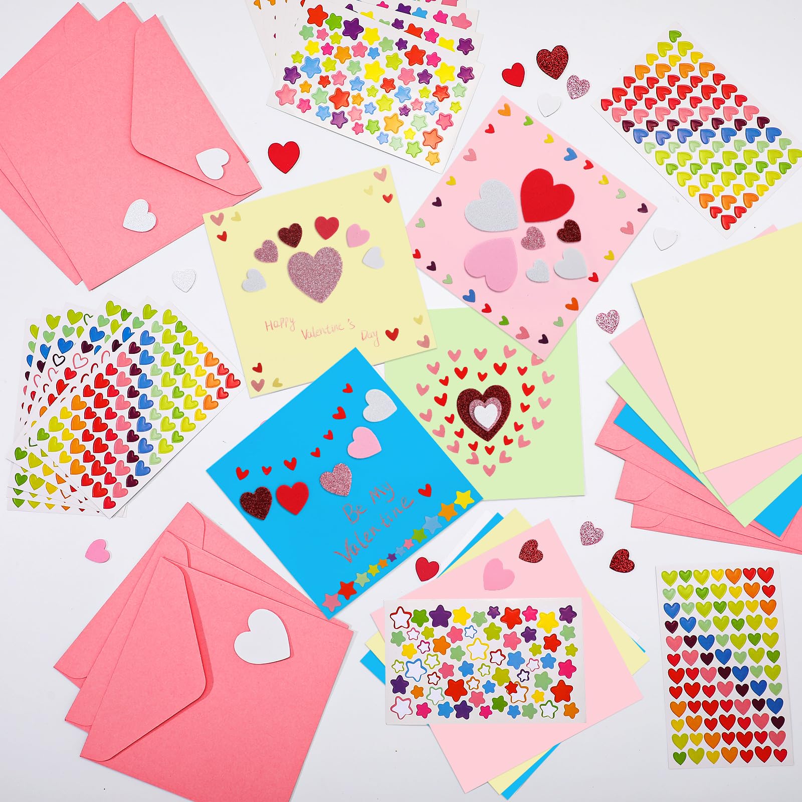 Zonon foam heart small stickers for delicate decorations and crafts
