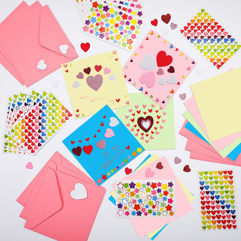Zonon foam heart small stickers for delicate decorations and crafts