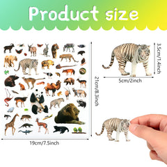 Zonon Jungle Animal Stickers sheet: durable, easy to peel for quick decorating.