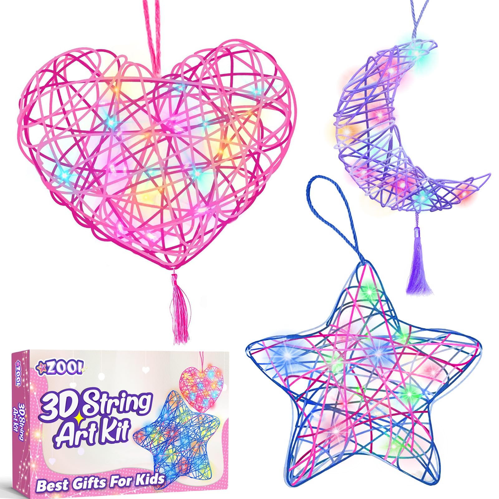 ZOOI 3D string art star lantern for cozy room glow