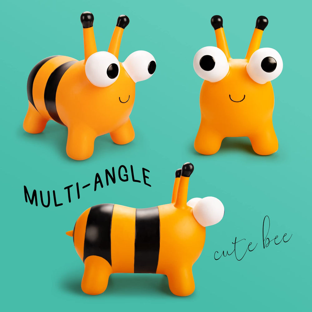ZOOJOY Bee Hopper inflates quickly for easy setup before playtime.