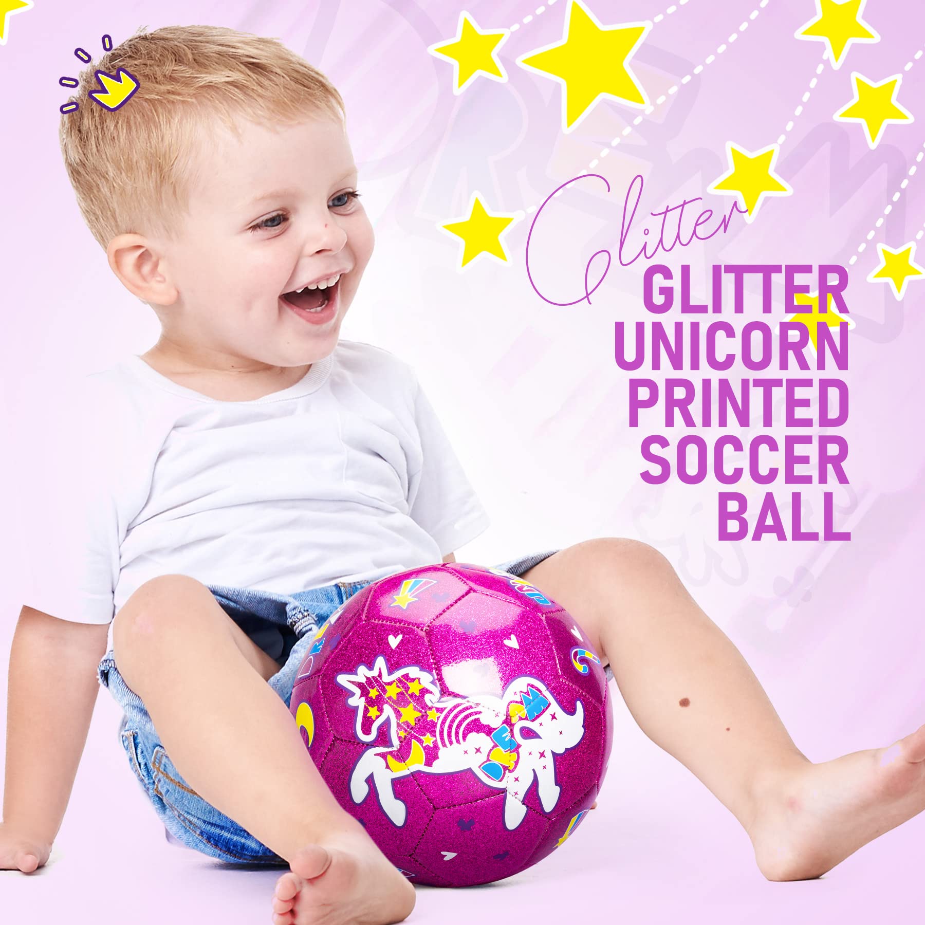 ZOOJOY durable PVC surface withstands kicks during indoor and outdoor play.