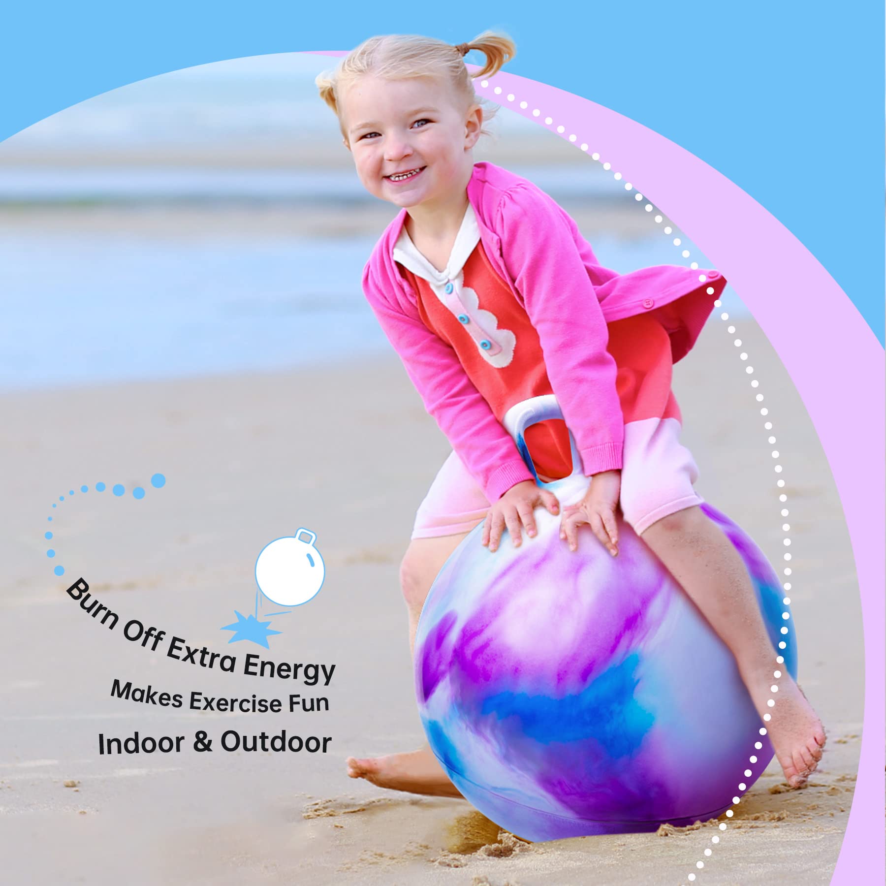 ZOOJOY Hopper Ball inflation pump and valve for customizable height.