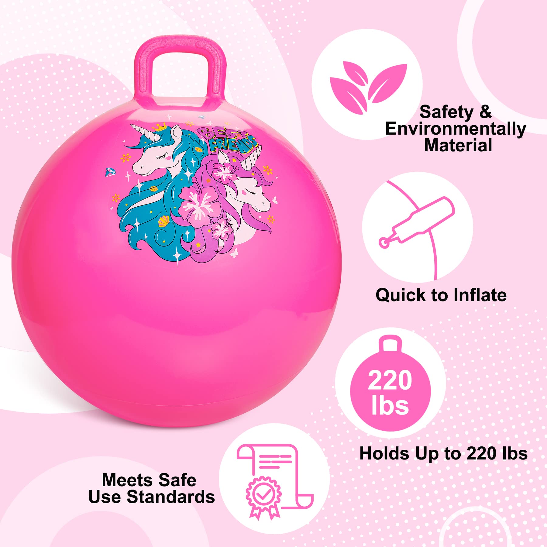 ZOOJOY Hopper Ball demonstrates engaging bouncing for energy burn and balance.