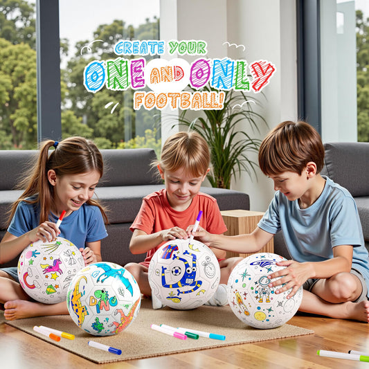 ZOOJOY size 3 ball with unicorn outlines for DIY art.