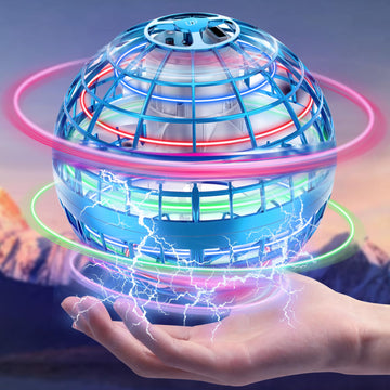 Zookao Boomerang Hover Ball front view shows compact design for indoor play.